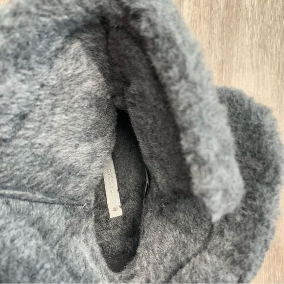 Nine West Growler Black Leather Suede Fur Wedge Boots - Picture 5 of 7